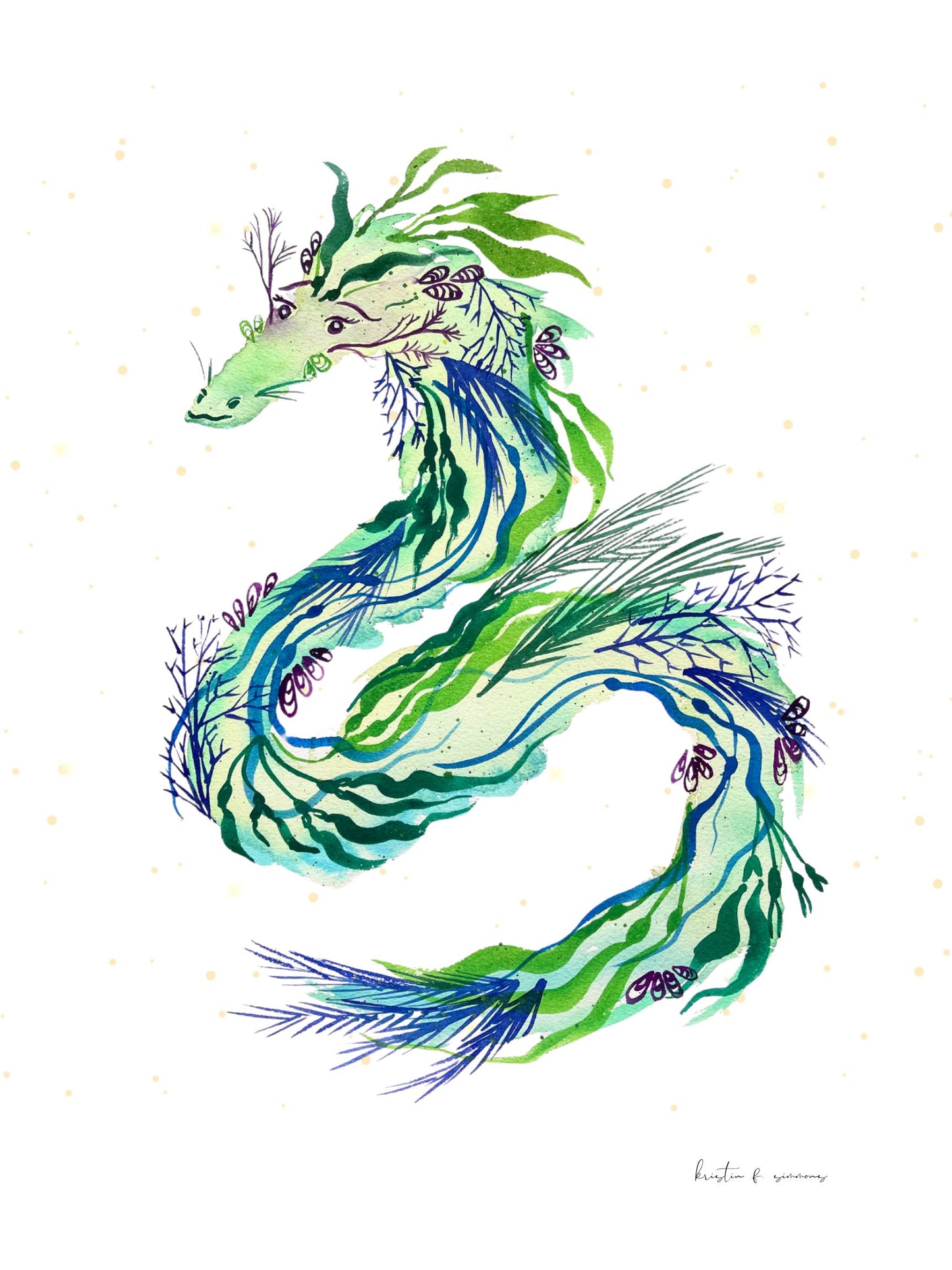 The Seafoam Kelpie ~ Original Seaweed Creature